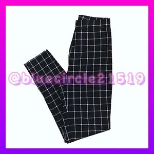 PS/LA by PacSun Women’s Leggings Plaid Black and White Super Stretchy Small